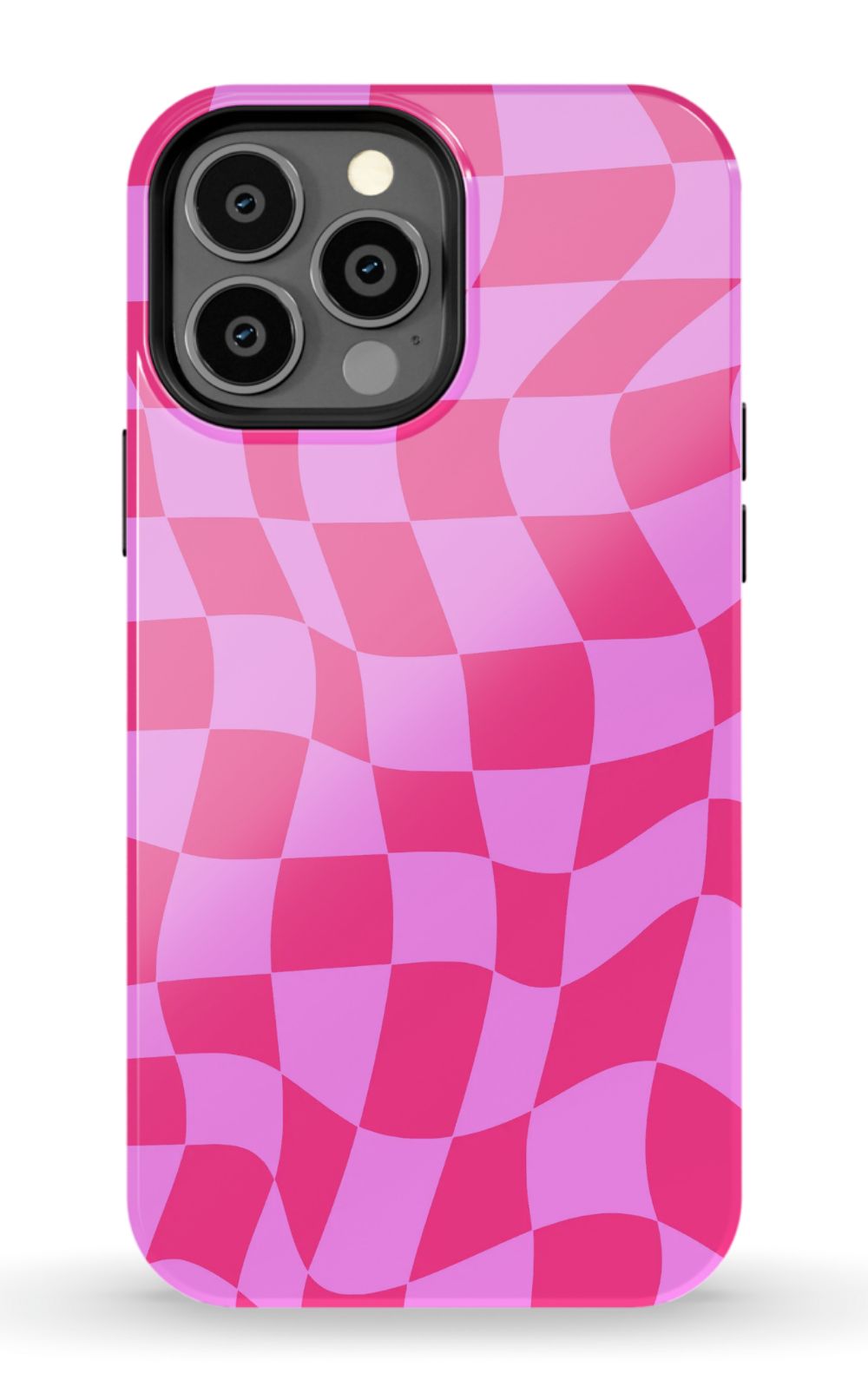Pink Distorted Checkered Phone Case - B7Cases