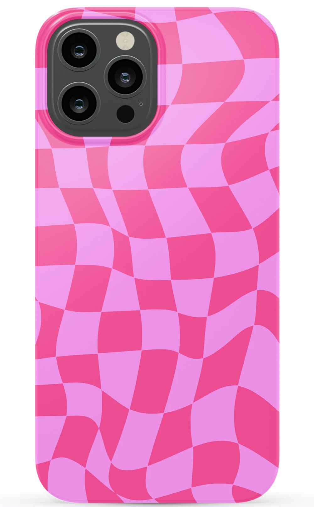 Pink Distorted Checkered Phone Case - B7Cases