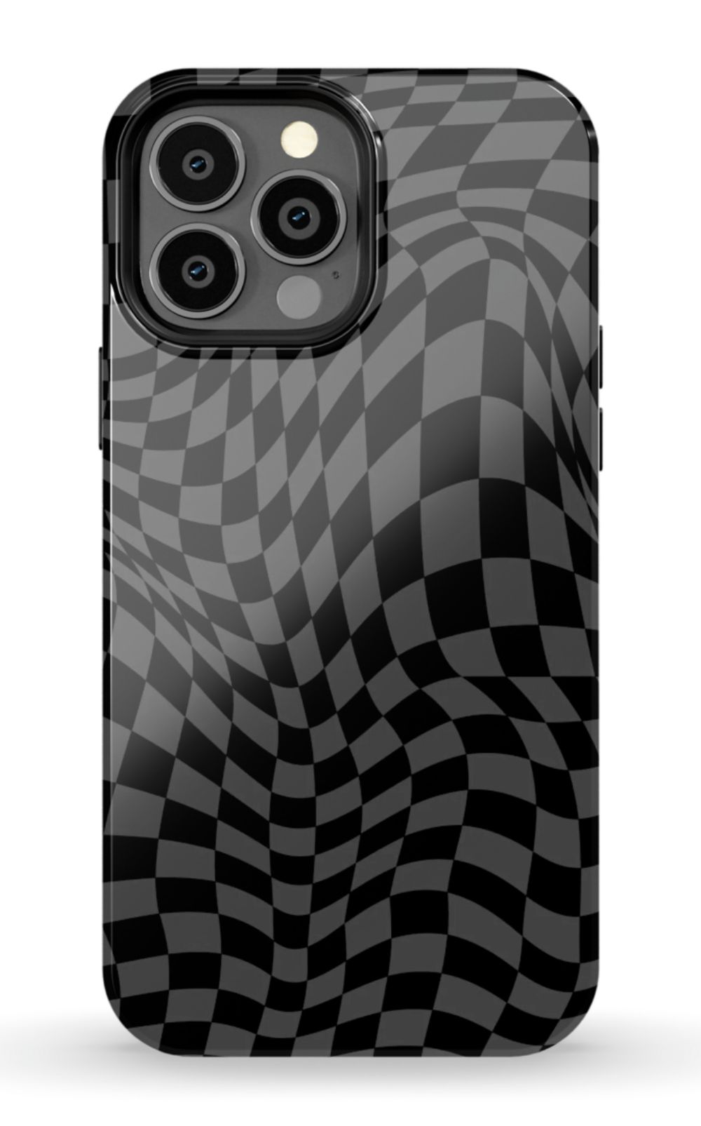 Gray Distorted Checkered Phone Case - B7Cases