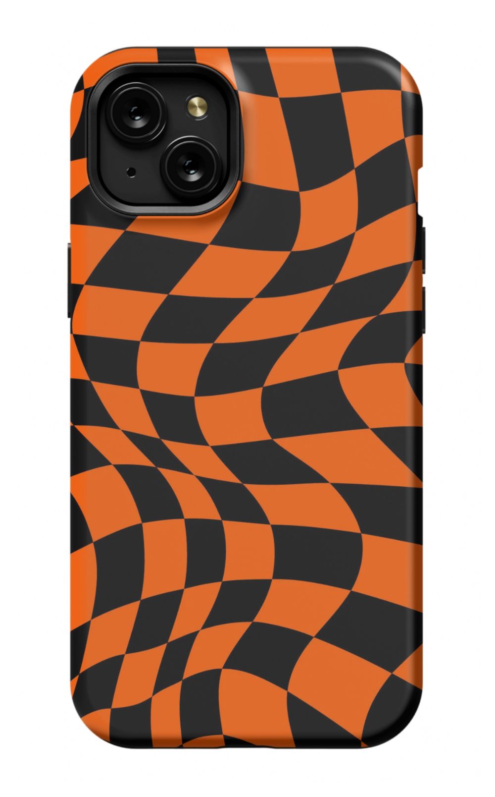 Orange Black Checkered Phone Case - B7Cases