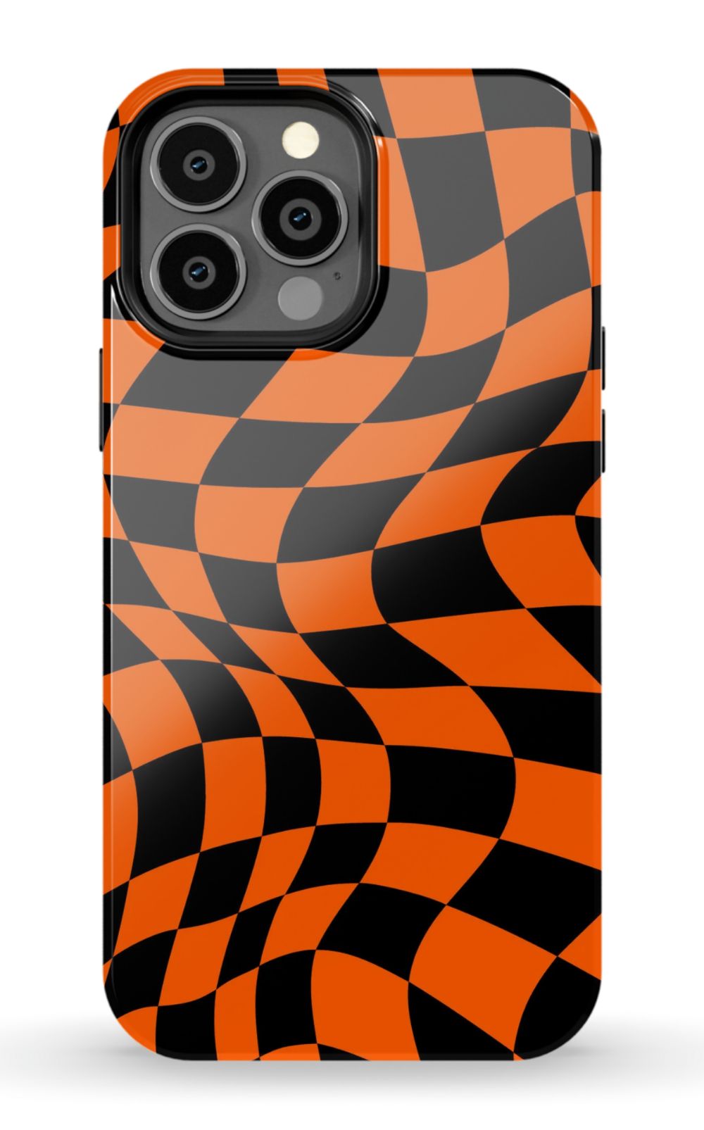 Orange Black Checkered Phone Case - B7Cases