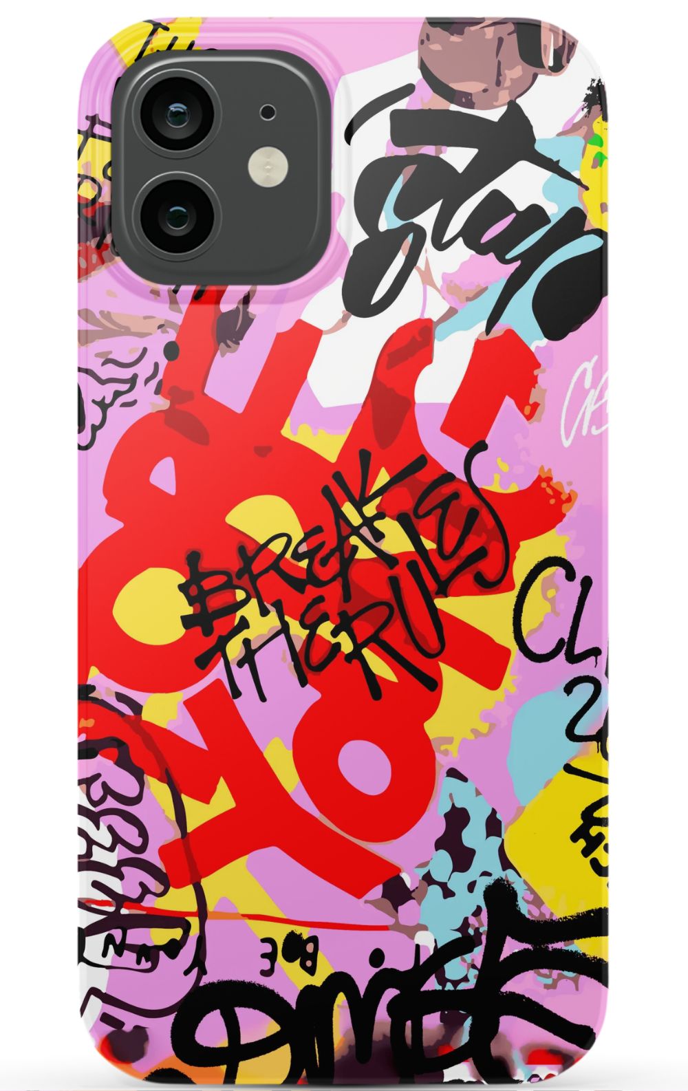 Break The Rules Graffiti Phone Case - B7Cases