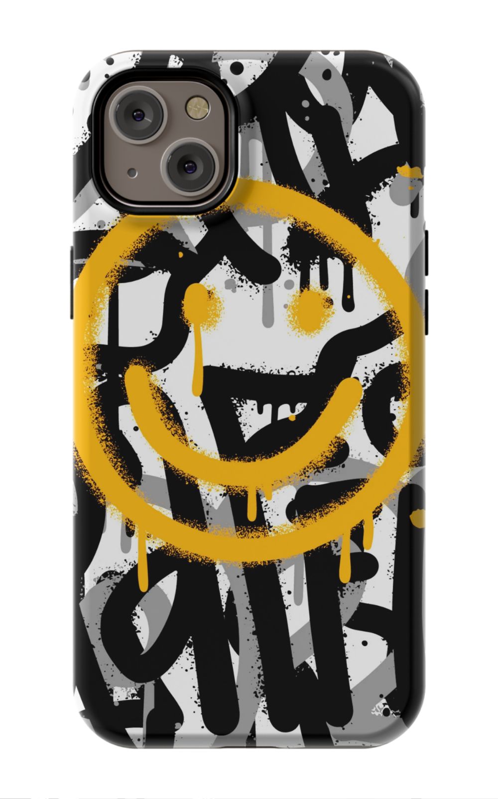Sprayed Smiley Graffiti Phone Case - B7Cases