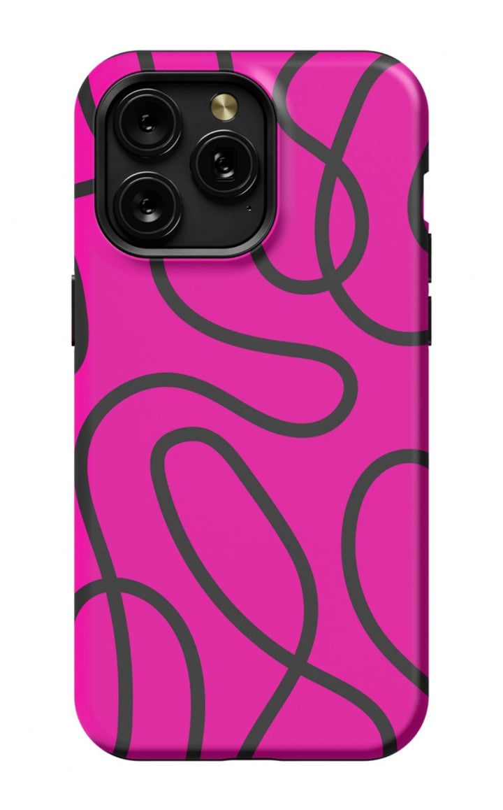 Pink Abstract Squiggles Phone Case - B7Cases