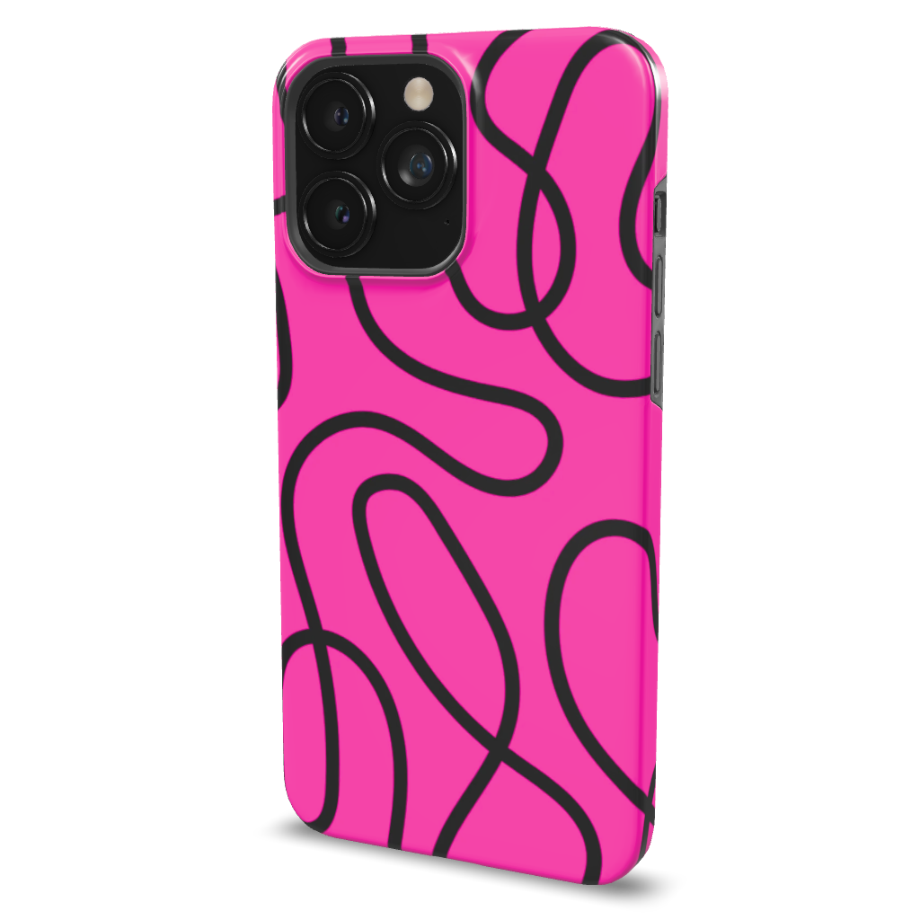 Pink Abstract Squiggles Phone Case - B7Cases