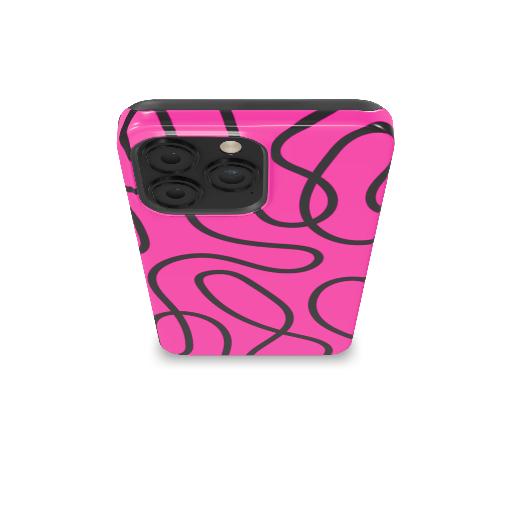 Pink Abstract Squiggles Phone Case - B7Cases