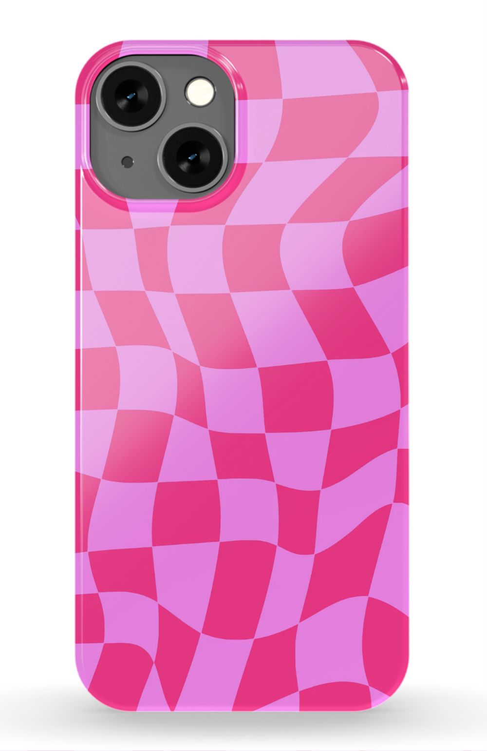 Pink Distorted Checkered Phone Case - B7Cases