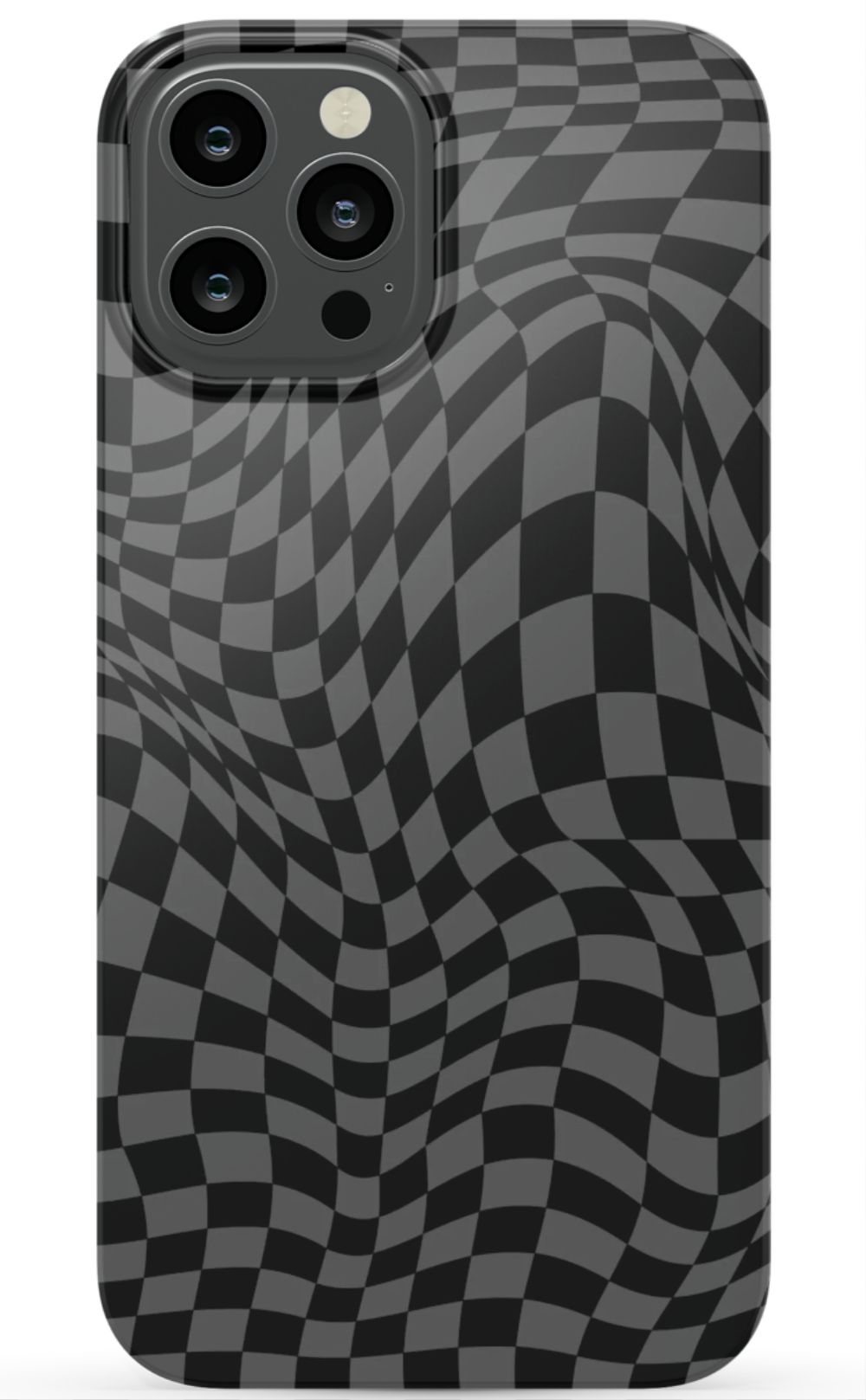 Gray Distorted Checkered Phone Case - B7Cases