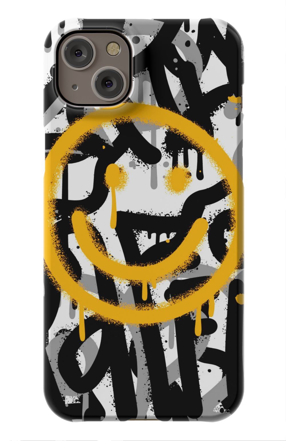 Sprayed Smiley Graffiti Phone Case - B7Cases