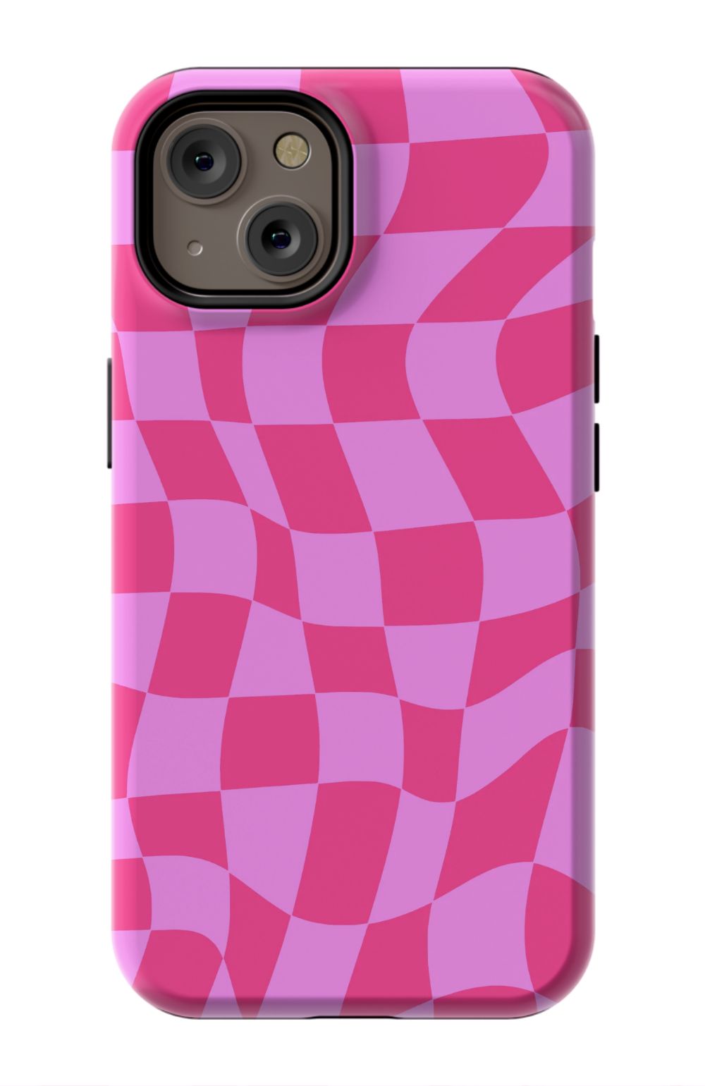 Pink Distorted Checkered Phone Case - B7Cases