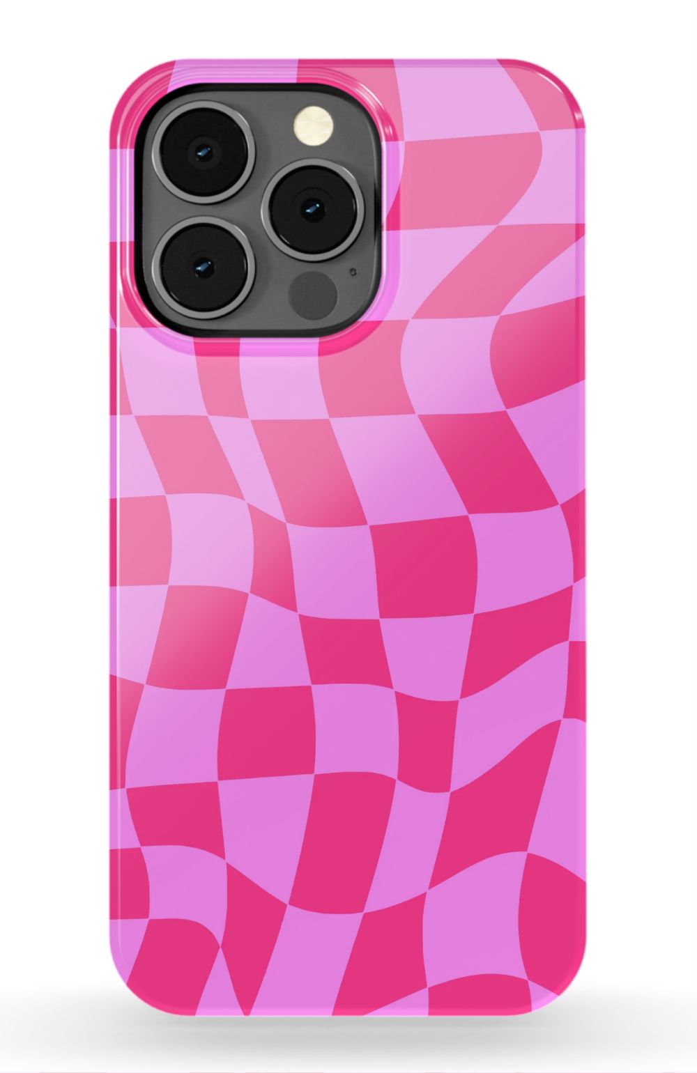 Pink Distorted Checkered Phone Case - B7Cases