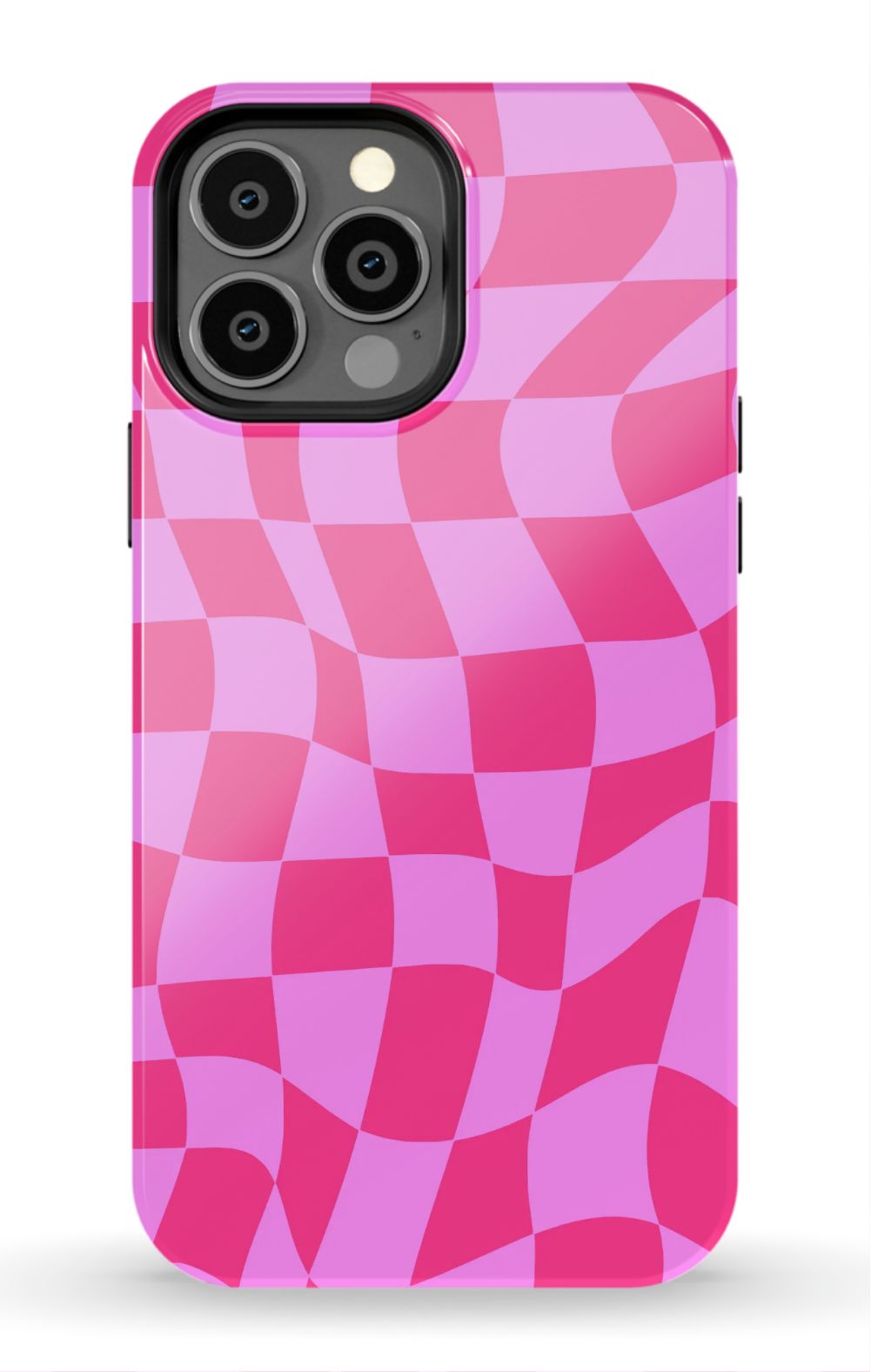 Pink Distorted Checkered Phone Case - B7Cases