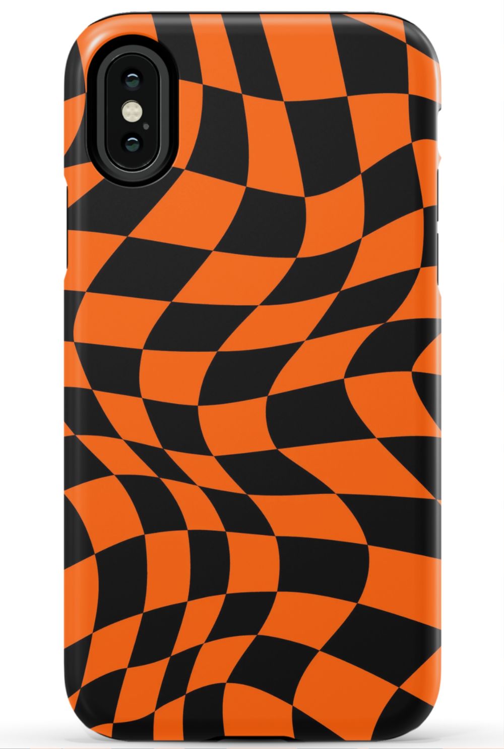 Orange Black Checkered Phone Case - B7Cases