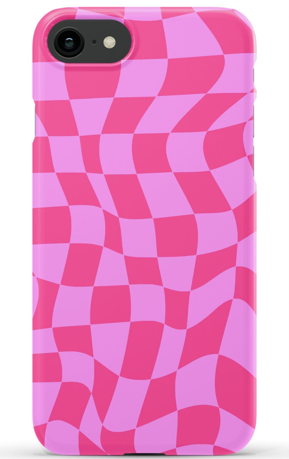 Pink Distorted Checkered Phone Case - B7Cases