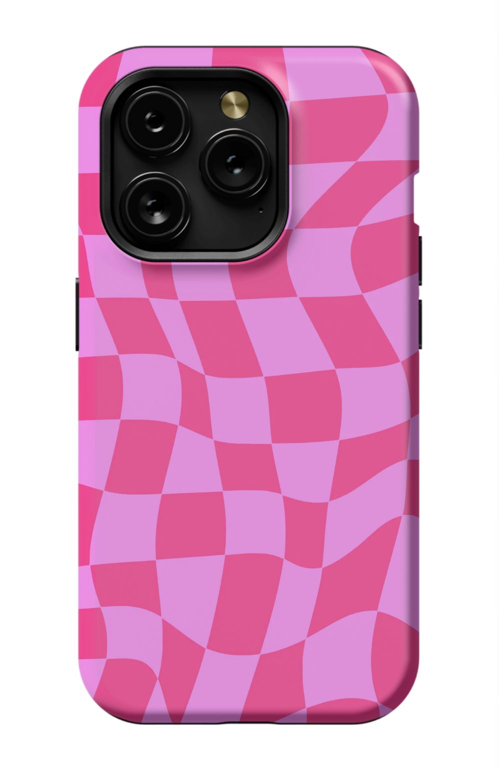 Pink Distorted Checkered Phone Case - B7Cases