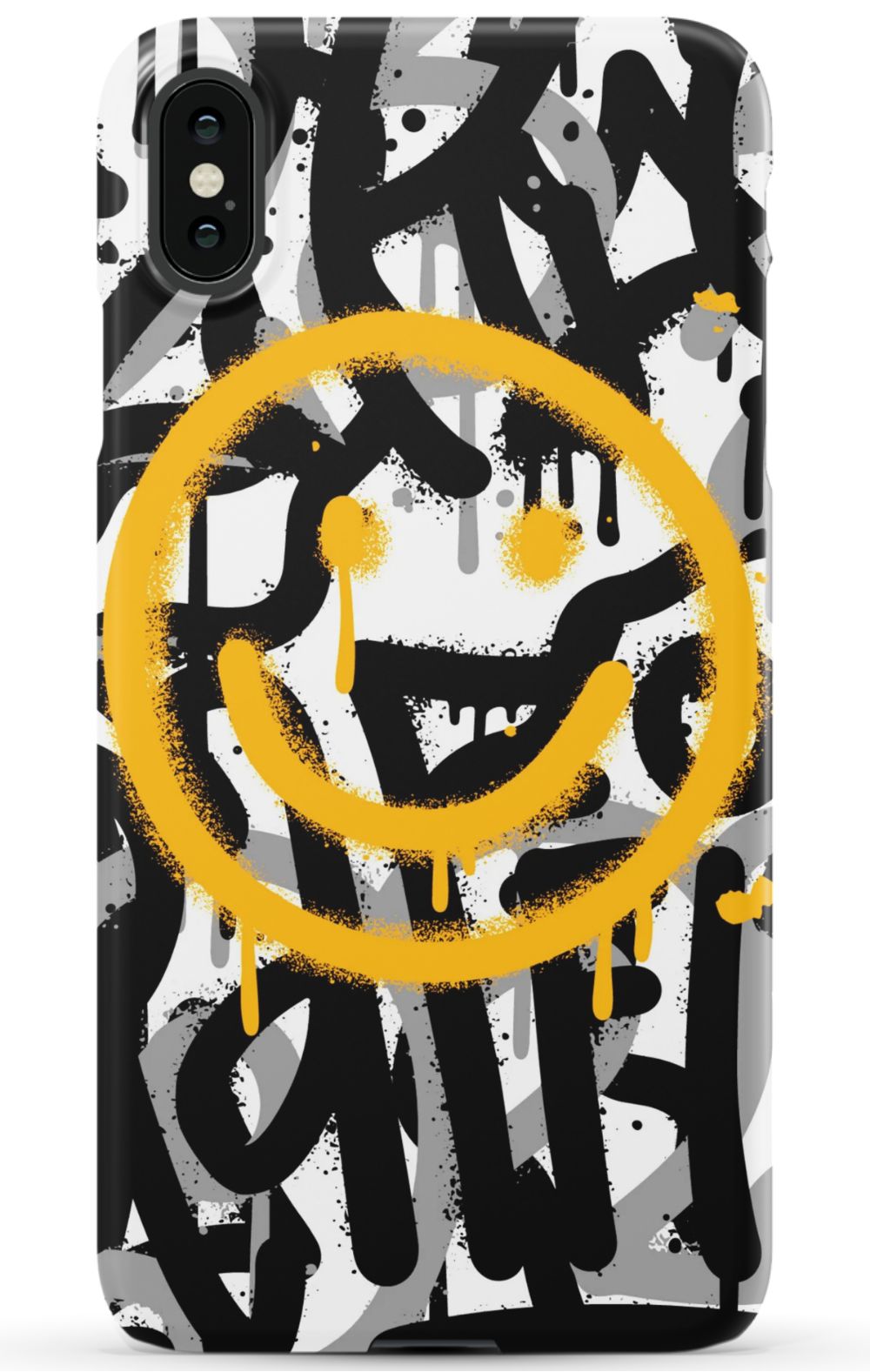Sprayed Smiley Graffiti Phone Case - B7Cases