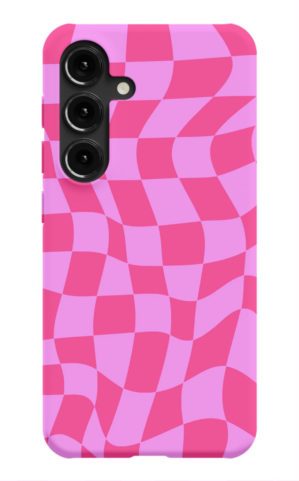 Pink Distorted Checkered Phone Case - B7Cases