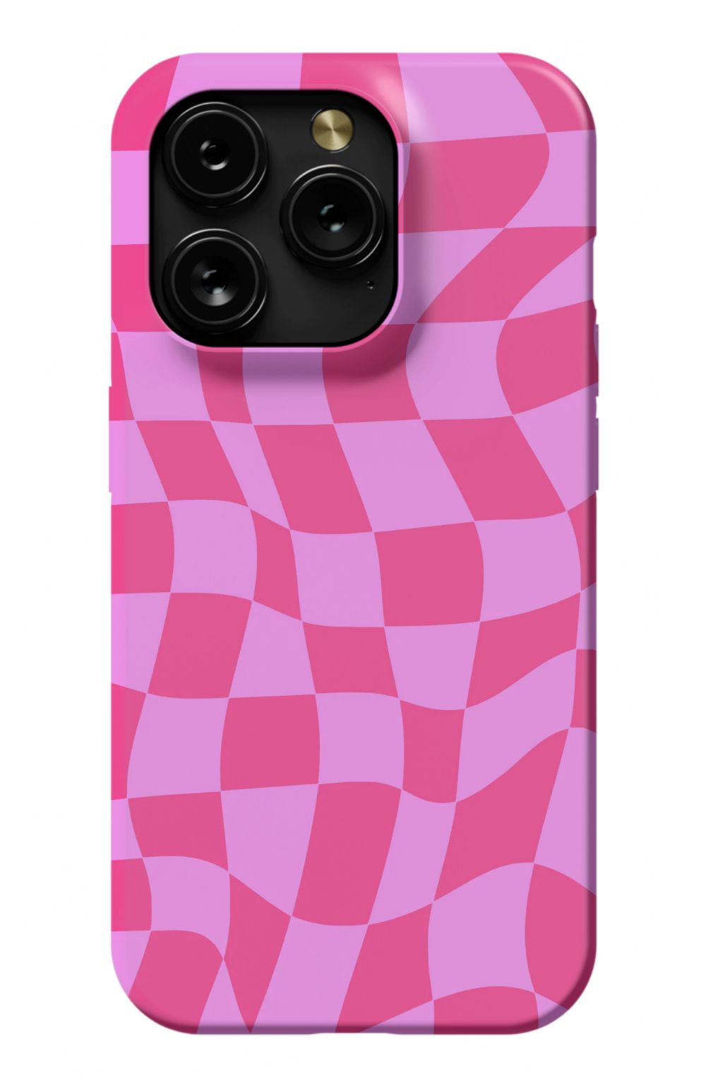 Pink Distorted Checkered Phone Case - B7Cases