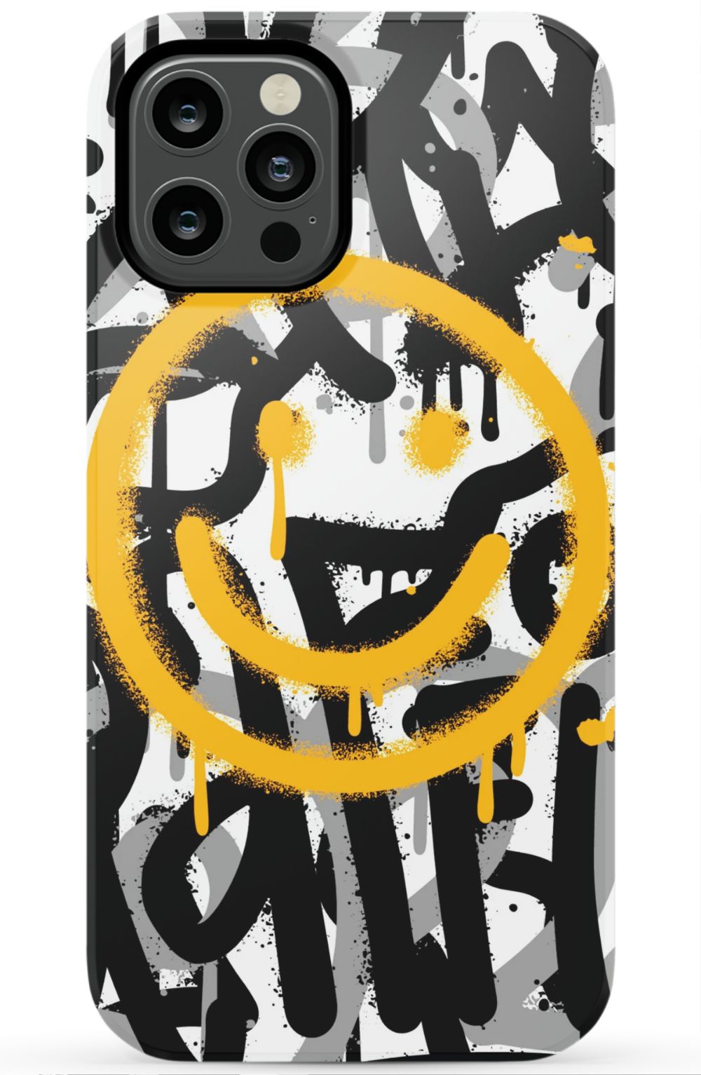Sprayed Smiley Graffiti Phone Case - B7Cases