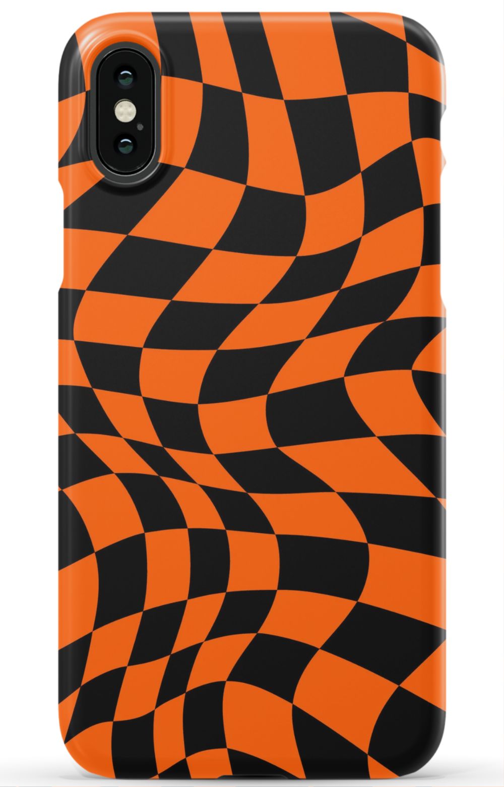 Orange Black Checkered Phone Case - B7Cases