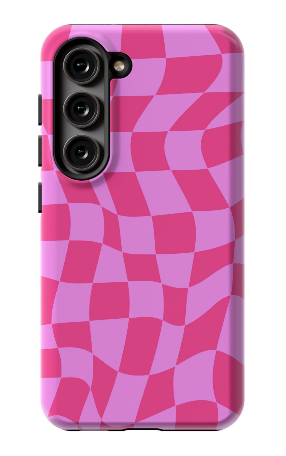 Pink Distorted Checkered Phone Case - B7Cases