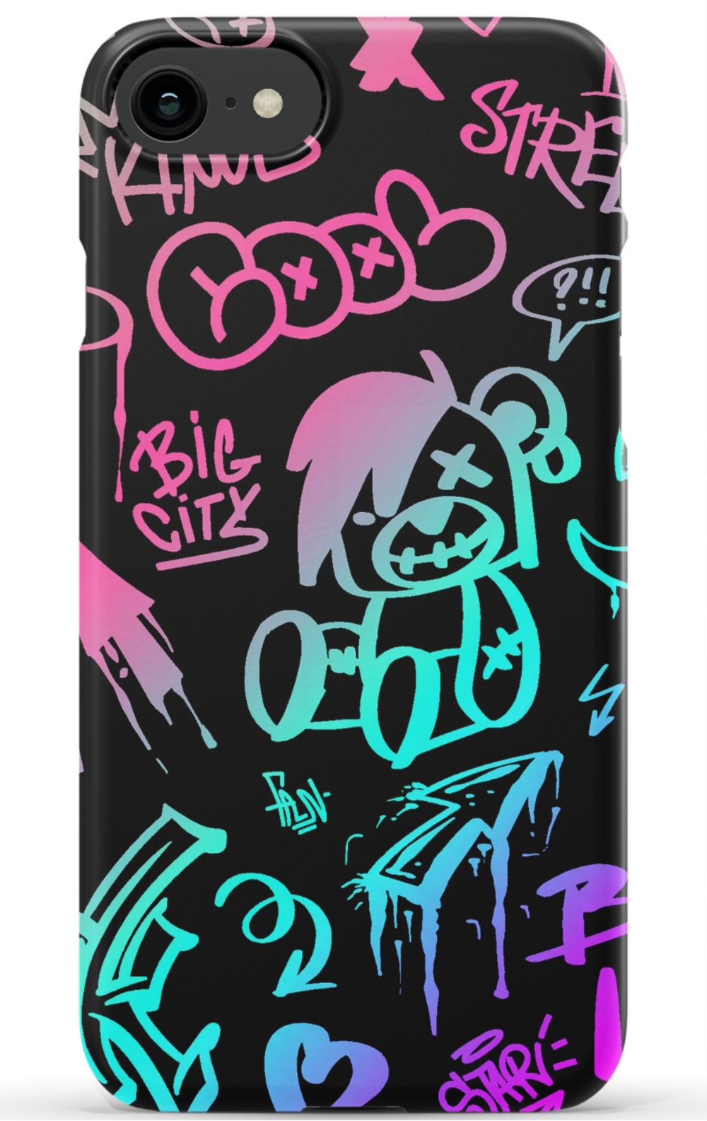 Neon Stickers Graffiti Phone Case - B7Cases