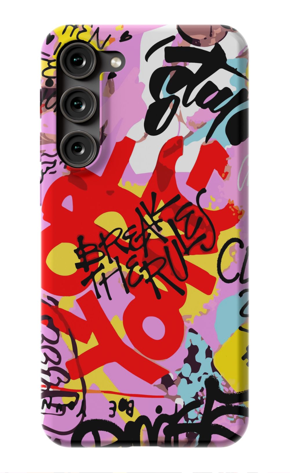 Break The Rules Graffiti Phone Case - B7Cases