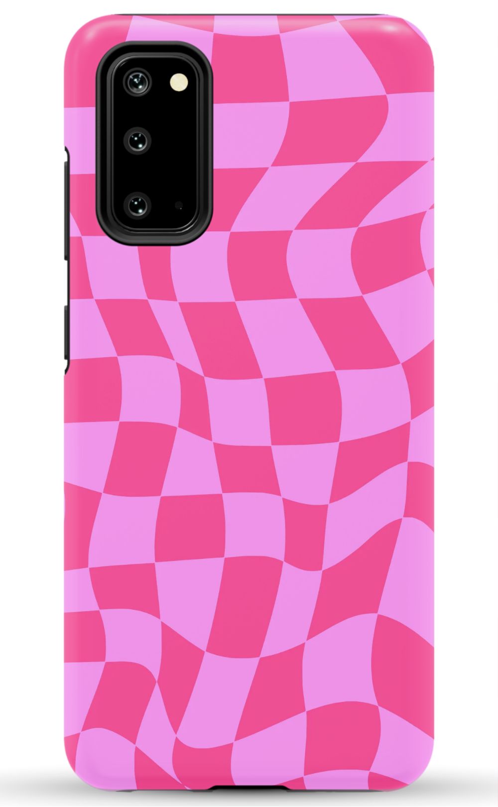 Pink Distorted Checkered Phone Case - B7Cases