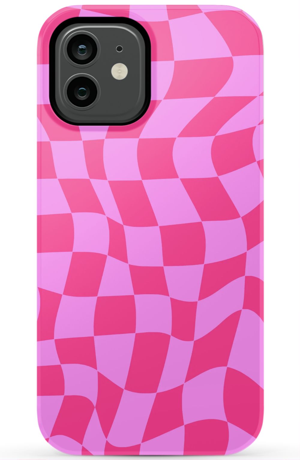 Pink Distorted Checkered Phone Case - B7Cases