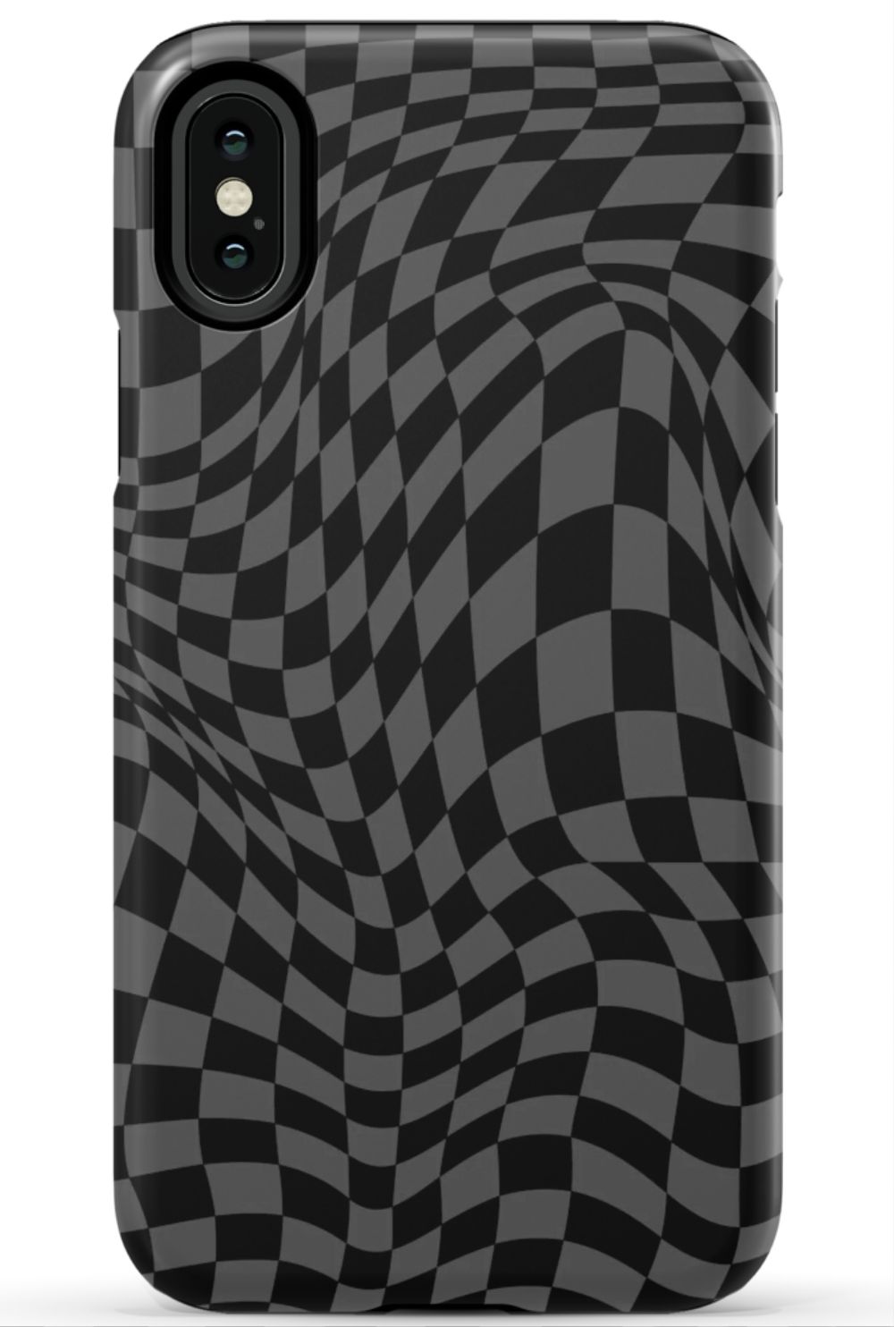 Gray Distorted Checkered Phone Case - B7Cases