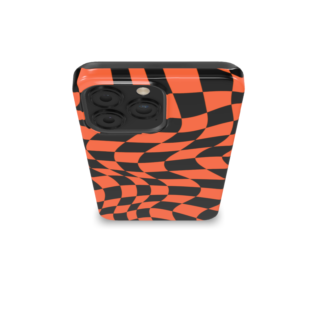 Orange Black Checkered Phone Case - B7Cases