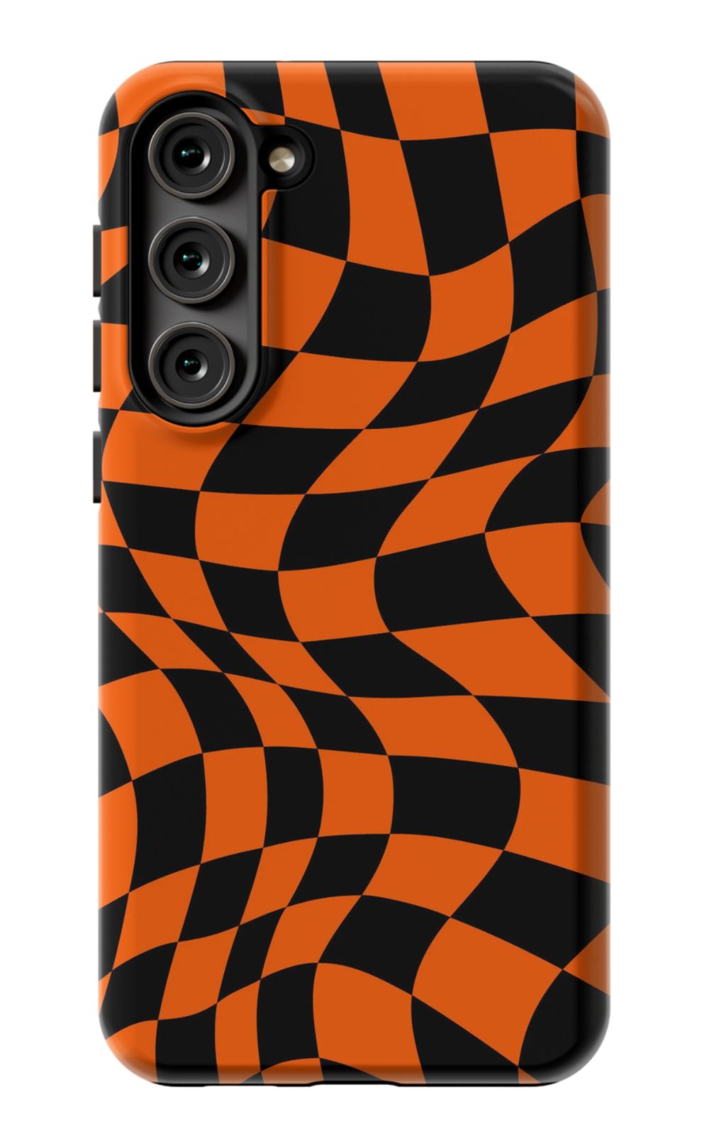 Orange Black Checkered Phone Case - B7Cases