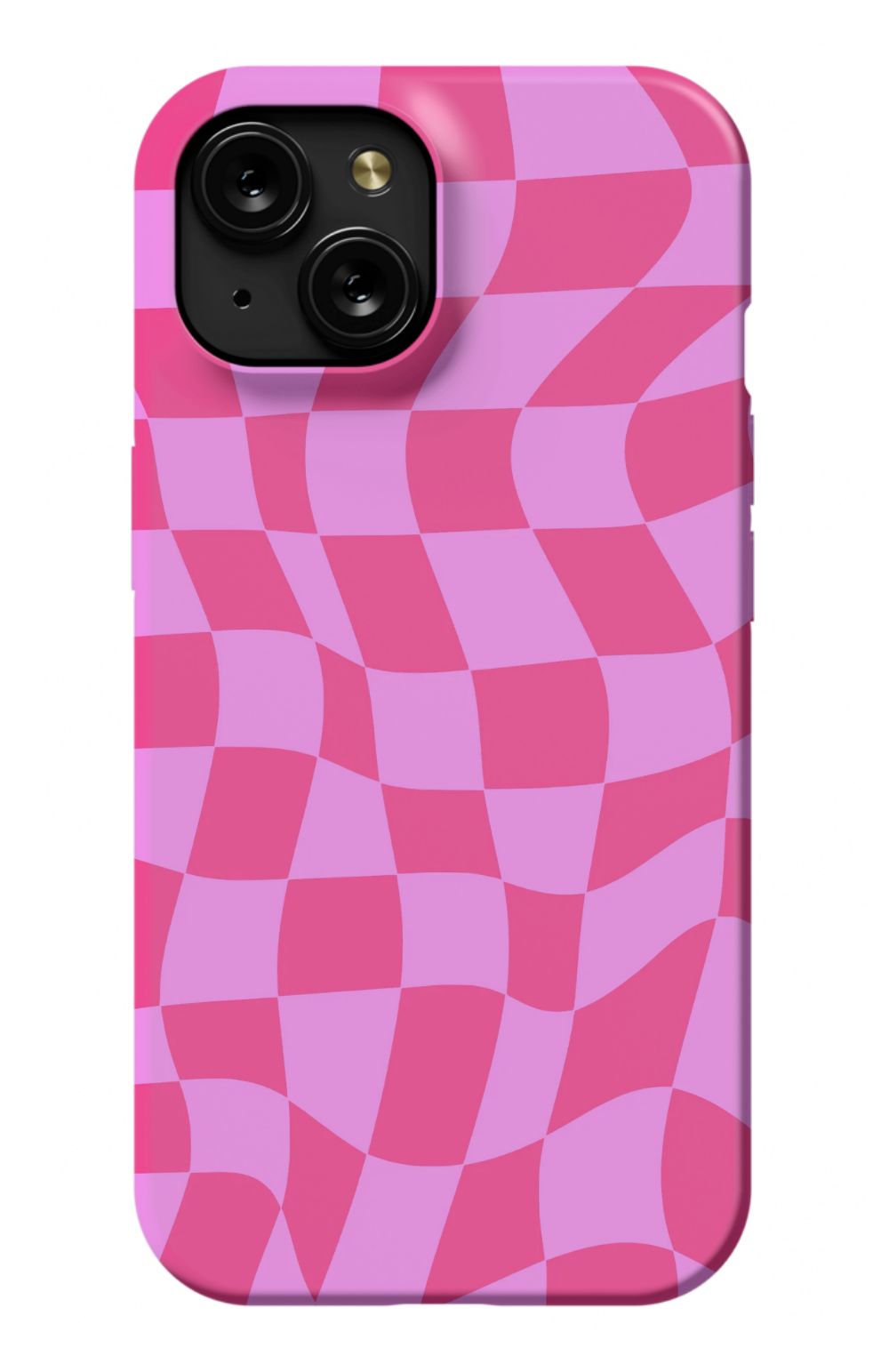 Pink Distorted Checkered Phone Case - B7Cases