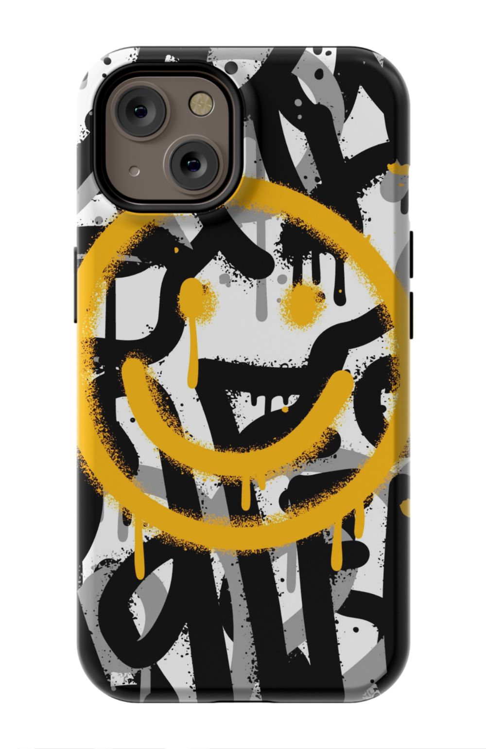 Sprayed Smiley Graffiti Phone Case - B7Cases