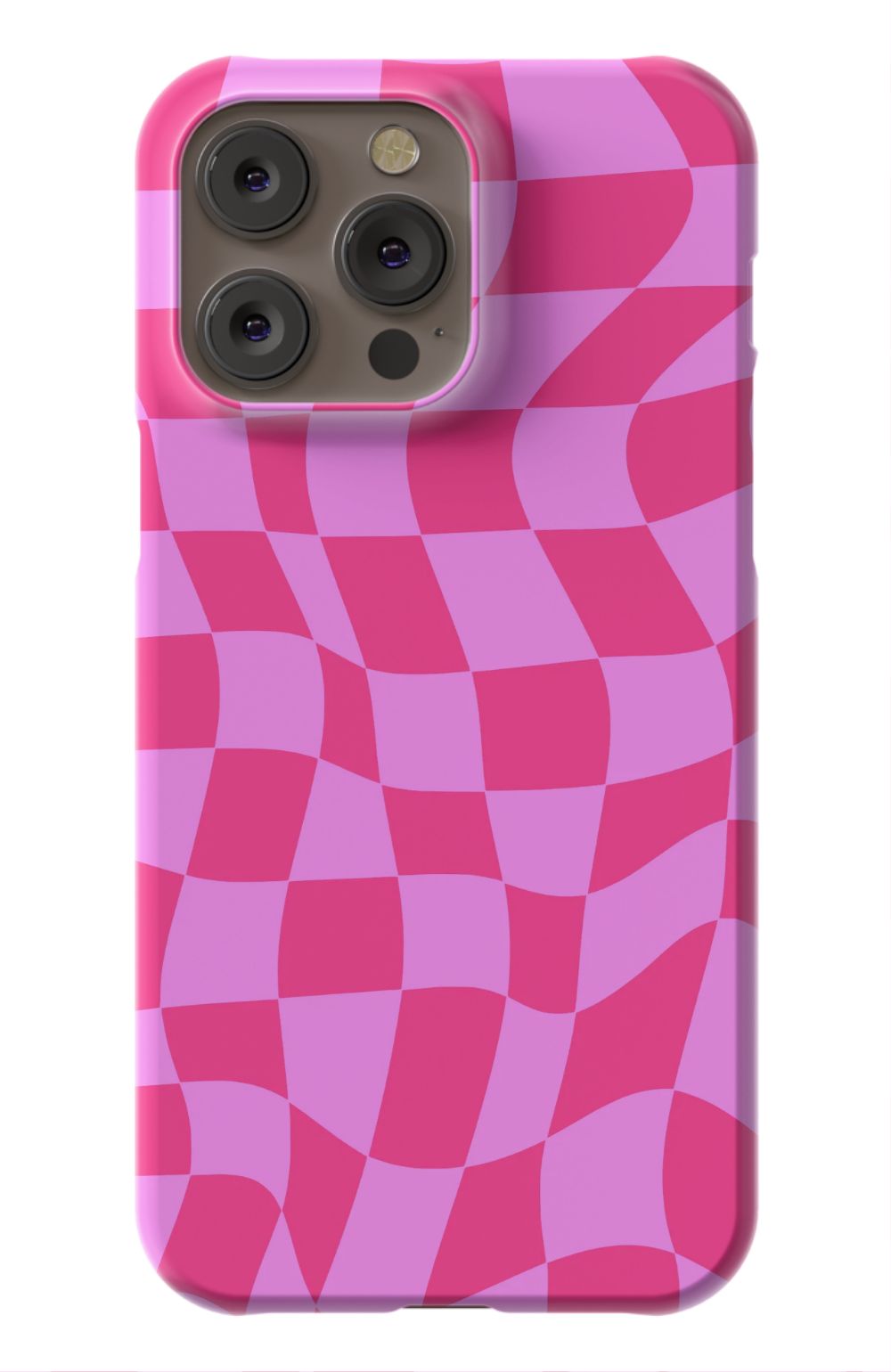 Pink Distorted Checkered Phone Case - B7Cases