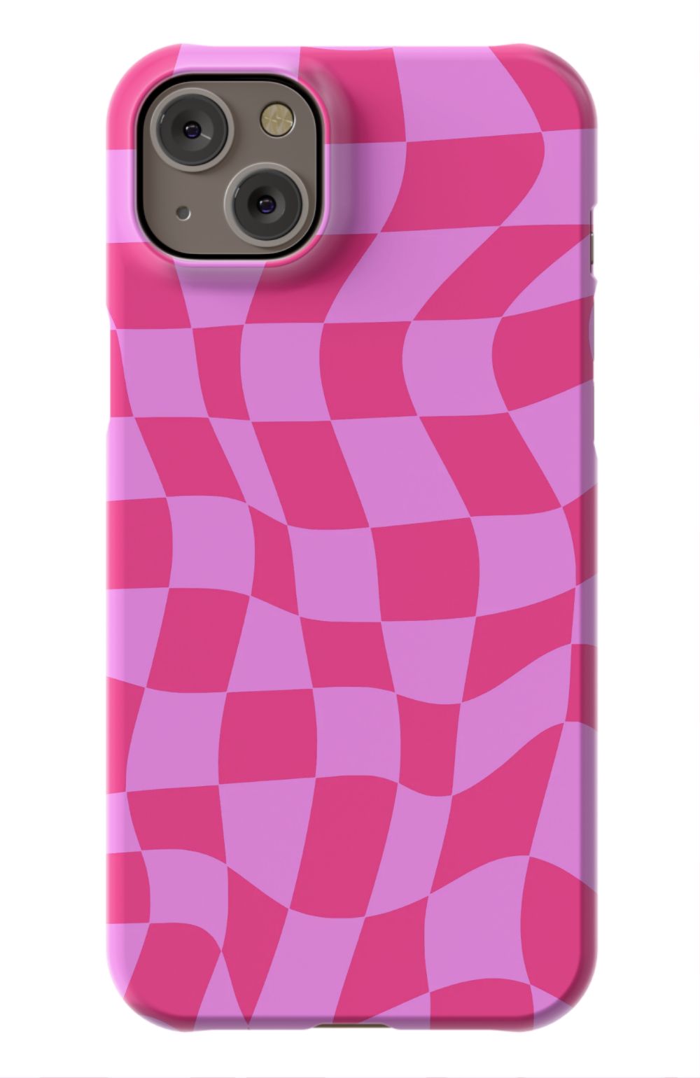 Pink Distorted Checkered Phone Case - B7Cases