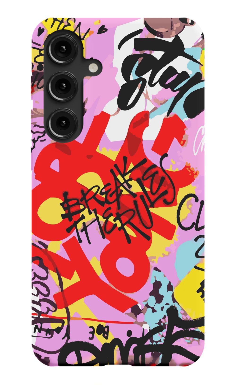 Break The Rules Graffiti Phone Case - B7Cases