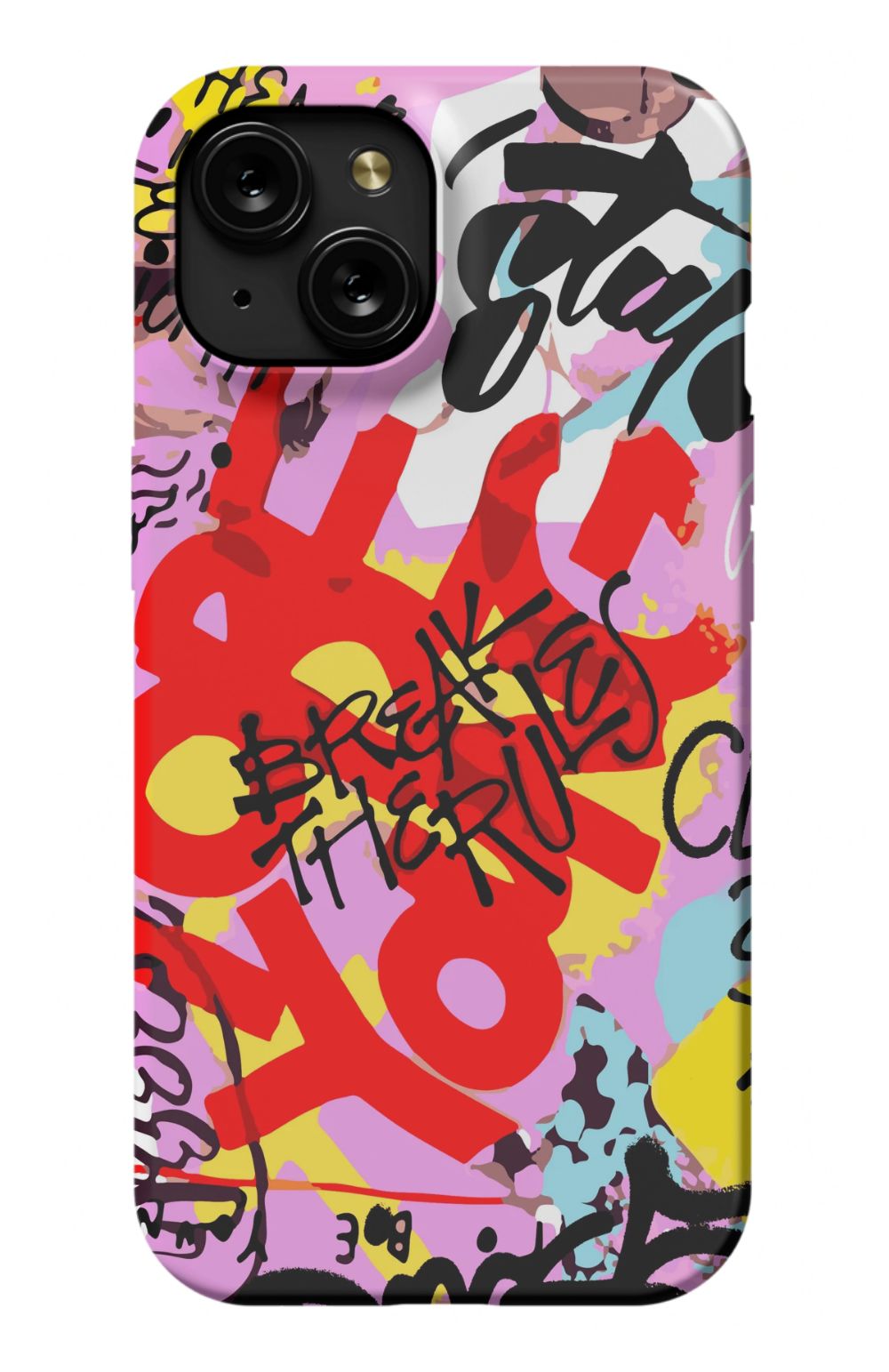 Break The Rules Graffiti Phone Case - B7Cases