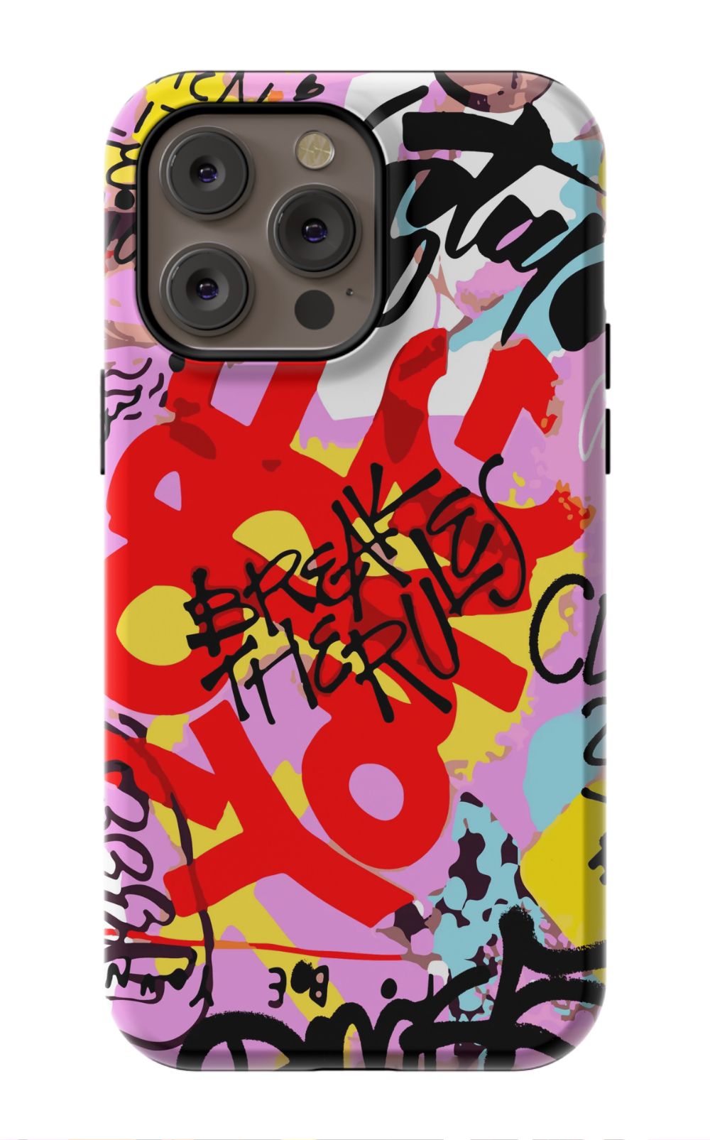 Break The Rules Graffiti Phone Case - B7Cases