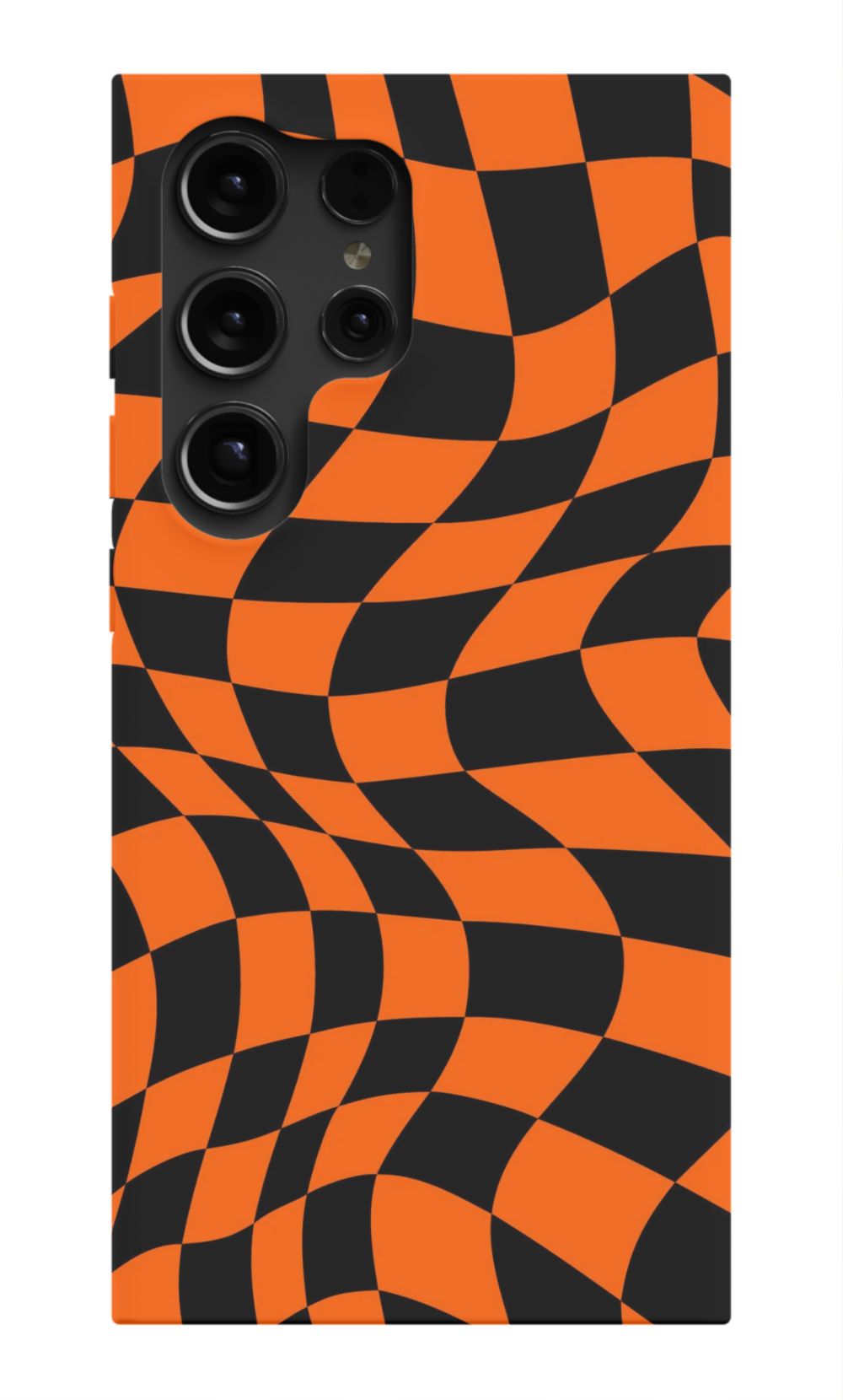 Orange Black Checkered Phone Case - B7Cases