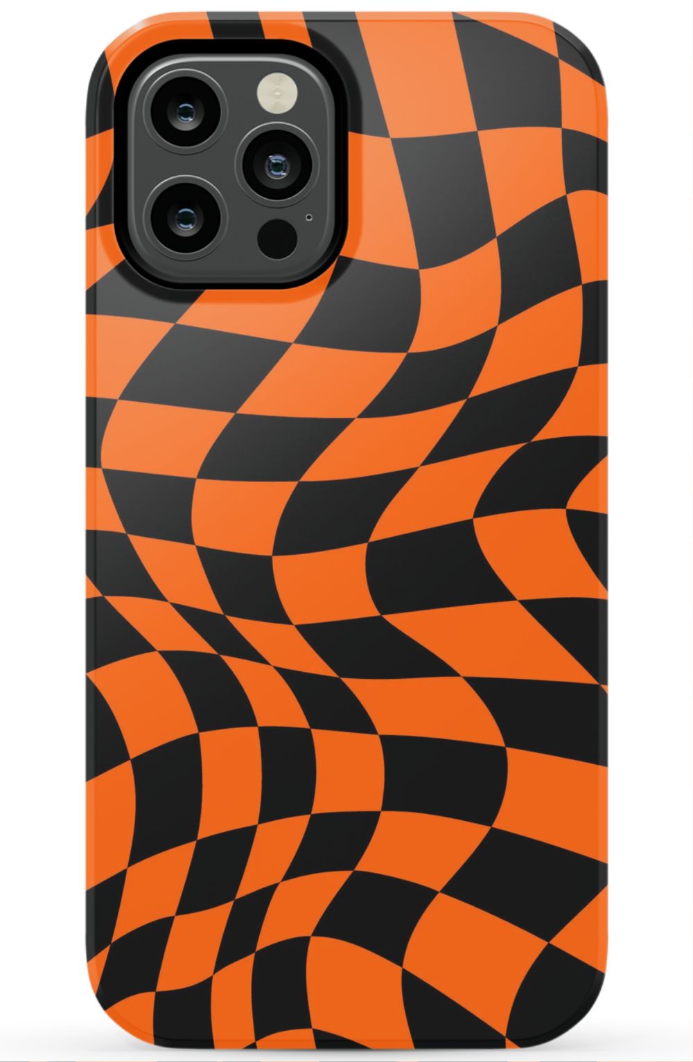 Orange Black Checkered Phone Case - B7Cases