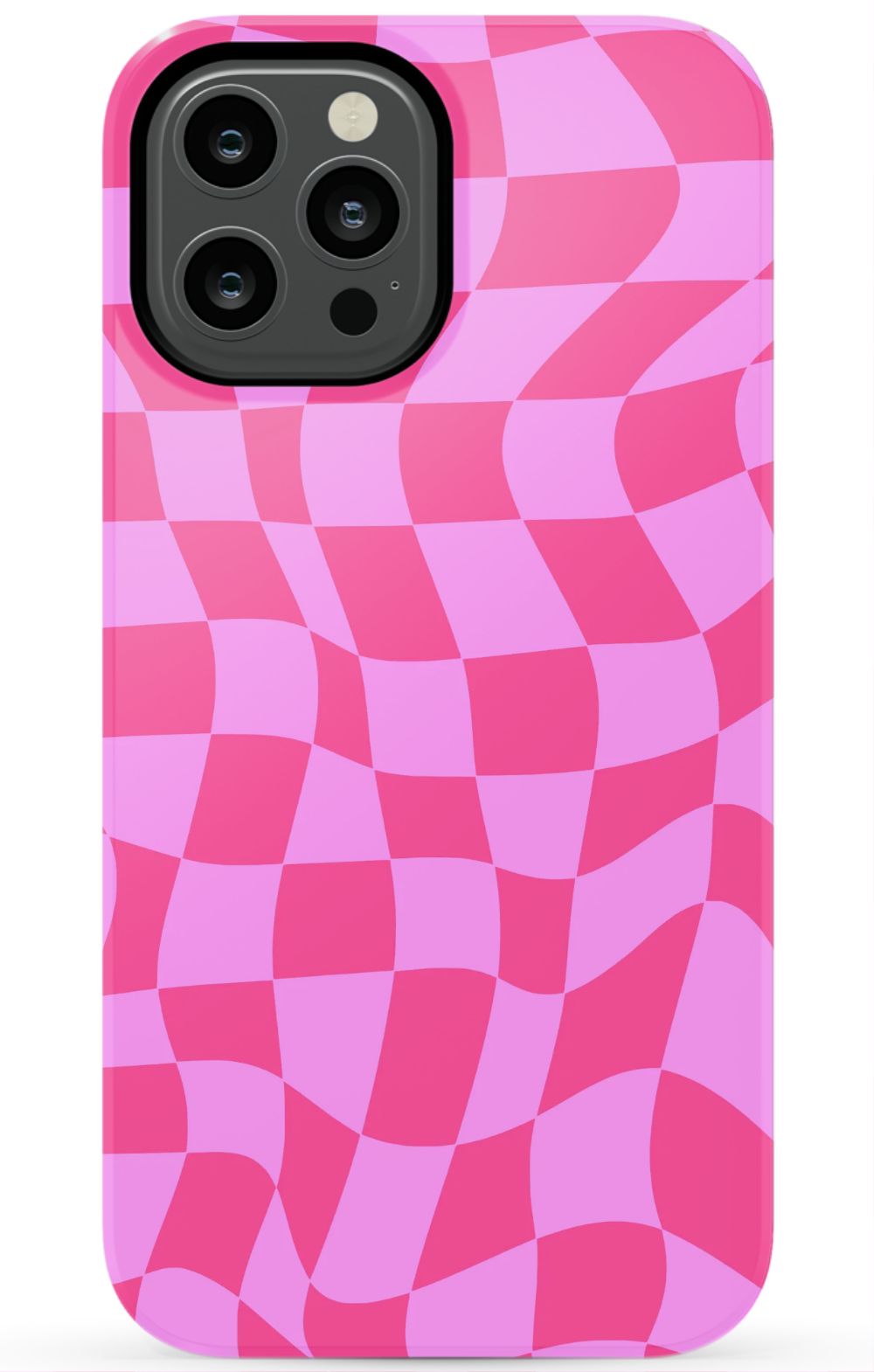 Pink Distorted Checkered Phone Case - B7Cases