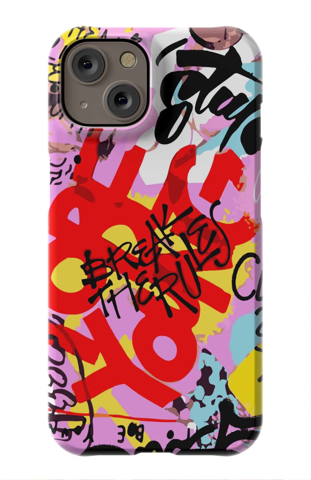 Break The Rules Graffiti Phone Case - B7Cases