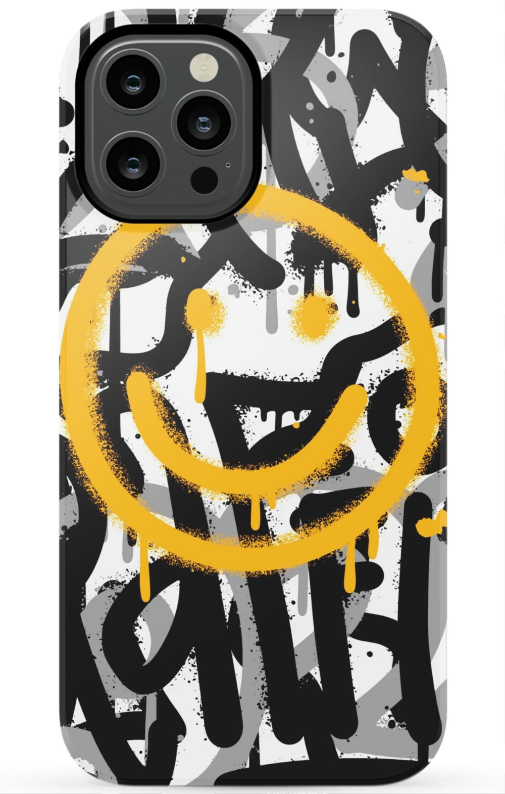 Sprayed Smiley Graffiti Phone Case - B7Cases