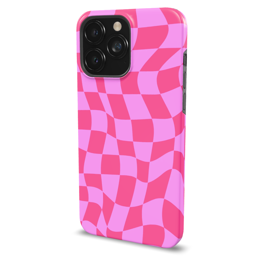 Pink Distorted Checkered Phone Case, B7Cases, Phone, Phone Case, Tough Case, Snap Case, iPhone, Apple, iPhone Case, Cover, MagSafe, Samsung Galaxy, iPhone X, XS, XS max, XR, 11, 12, iPhone SE, 13, Mini, iPhone 14, Plus, iPhone 15, 15 plus, 15 pro, 15 pro max, Galaxy S10, S20, S21, S22, S23, Checkered Phone Case, Checker, Check, Checked, Chess, Square, Geometric, Mosaic, Grid, Warped, Swirl, Distorted, Retro, Vintage, Hippie, Hipster, Groovy, Spire, Tile, Spiral, Geometric Shape, Checkerboard, Plaid, Wavy