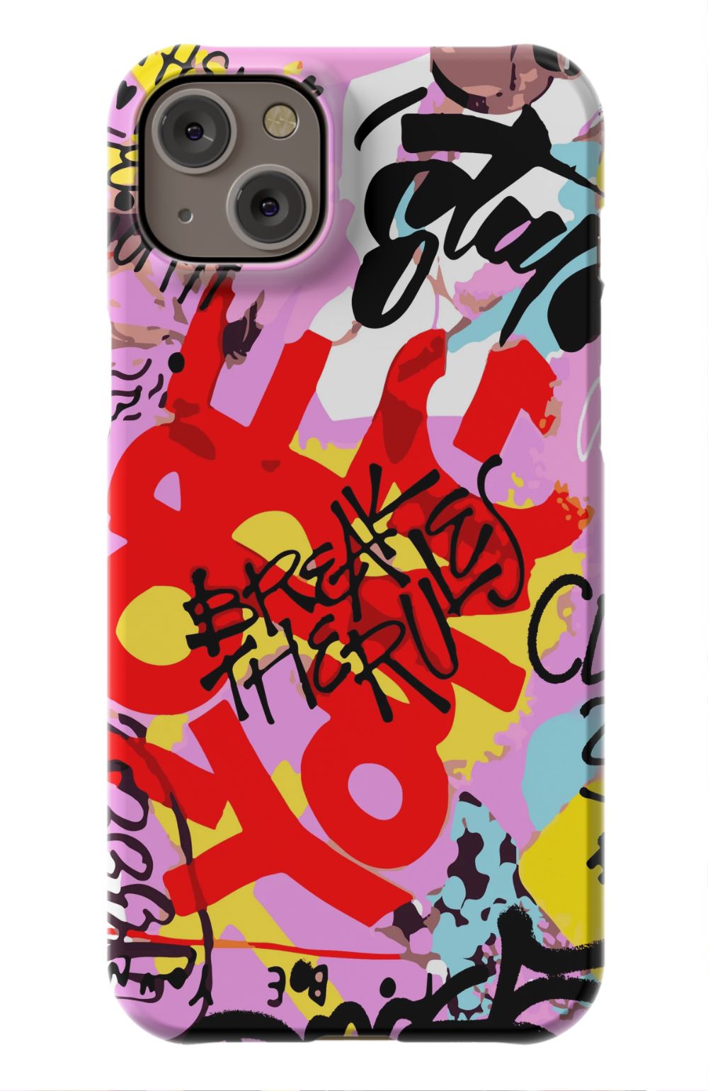 Break The Rules Graffiti Phone Case - B7Cases