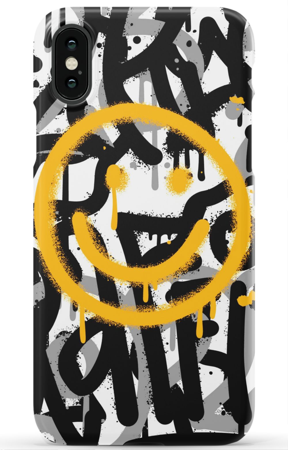 Sprayed Smiley Graffiti Phone Case - B7Cases