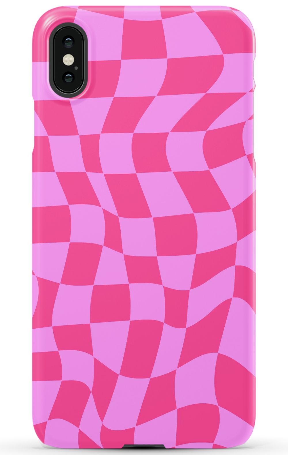 Pink Distorted Checkered Phone Case - B7Cases