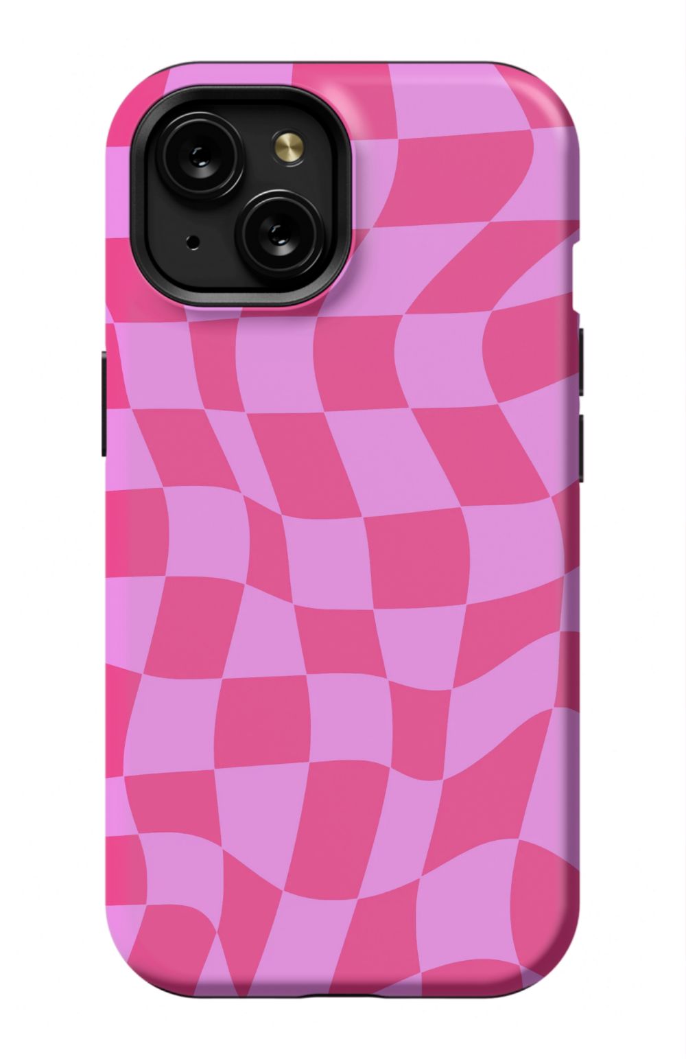 Pink Distorted Checkered Phone Case - B7Cases