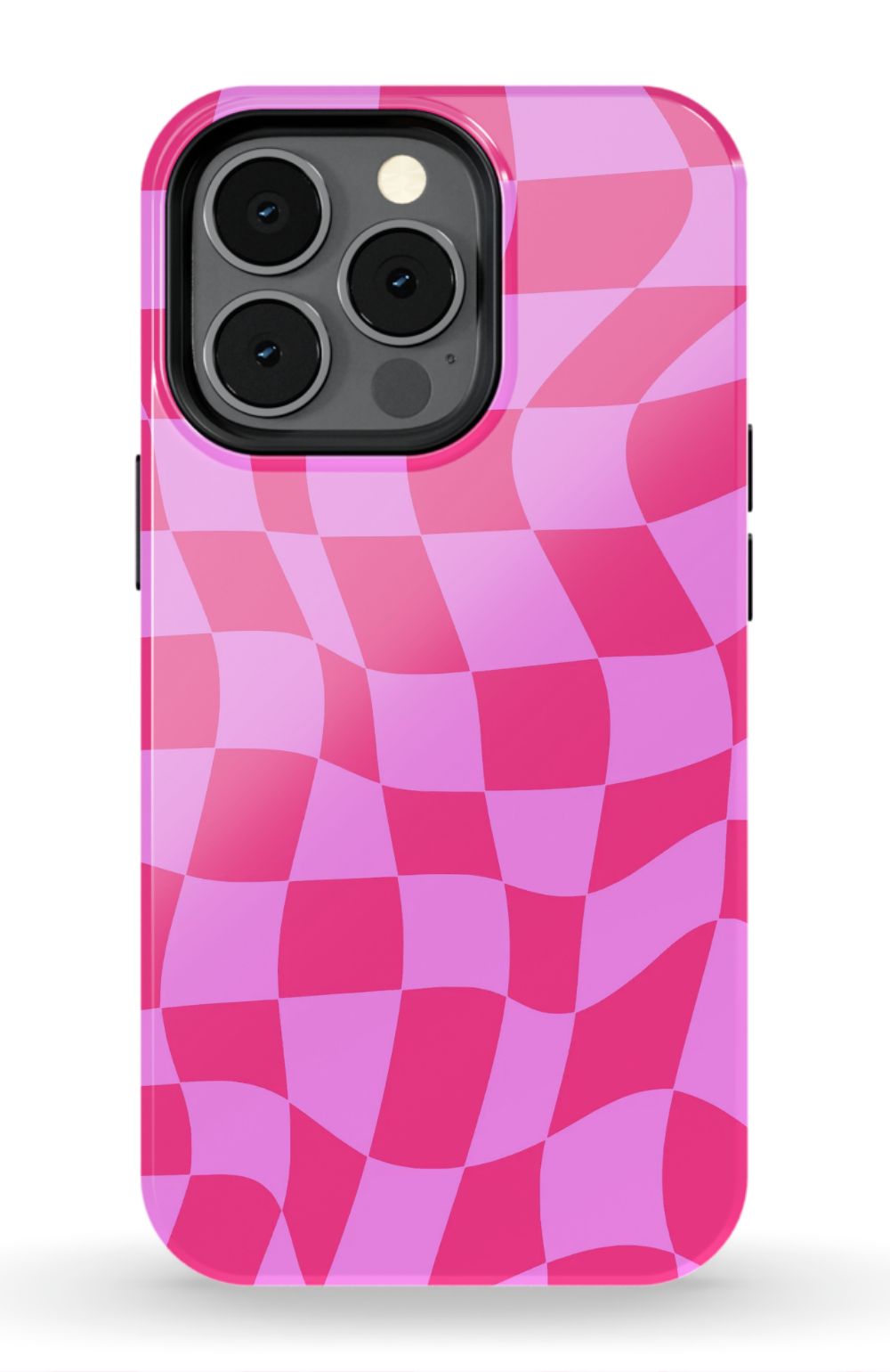 Pink Distorted Checkered Phone Case - B7Cases